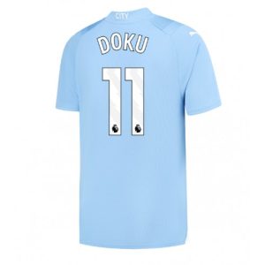 Jeremy Doku #11 Manchester City Hjemmebanetrøje 2023-2024 Kort ærmer