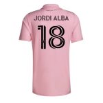 Jordi Alba #18 Herre Inter Miami Hjemmebanetrøje 2023-2024 lyserød Kort ærmer