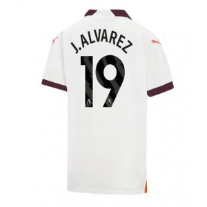 Julian Alvarez #19 Manchester City Udebanetrøje 2023-2024 hvid Kort ærmer