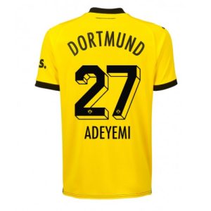 Karim Adeyemi #27 Borussia Dortmund Hjemmebanetrøje 2023-2024 gul Kort ærmer