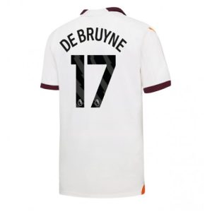 Kevin De Bruyne #17 Manchester City Udebanetrøje 2023-2024 hvid Kort ærmer