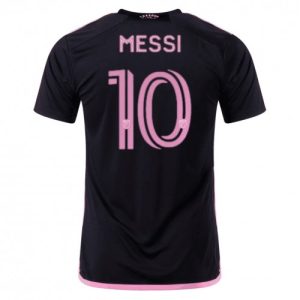 Lionel Messi #10 Inter Miami Udebanetrøje 2023-2024 sort Kort ærmer
