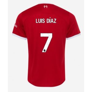 Luis Diaz #7 Liverpool Hjemmebanetrøje 2023-2024 rød Kort ærmer