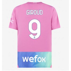 Olivier Giroud #9 Herre AC Milan Tredje trøje 2023-2024 lyserød Kort ærmer