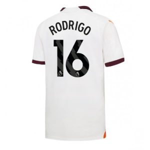 Rodri Hernandez #16 Manchester City Udebanetrøje 2023-2024 hvid Kort ærmer