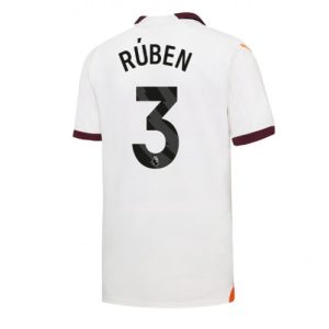 Ruben Dias #3 Manchester City Udebanetrøje 2023-2024 hvid Kort ærmer
