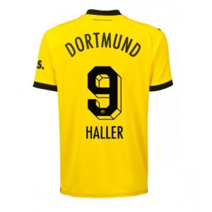 Sebastien Haller #9 Borussia Dortmund Hjemmebanetrøje 2023-2024 gul Kort ærmer