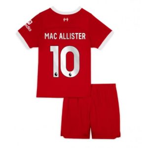 Alexis Mac Allister #10 Liverpool Hjemmebanesæt Børn 2023-2024 Kort ærmer + korte bukser