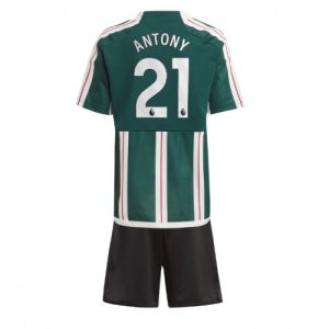 Antony #21 Manchester United Udebanesæt Børn 2023-24 Kort ærmer + korte bukser