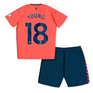 Ashley Young #18 Everton Udebanesæt Børn 2023-2024 Kort ærmer + korte bukser
