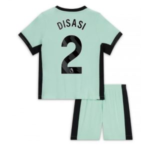 Axel Disasi #2 Chelsea Tredje trøje Børn 2023-2024 Kort ærmer + korte bukser