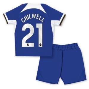 Ben Chilwell #21 Chelsea Hjemmebanesæt Børn 2023-2024 Kort ærmer + korte bukser