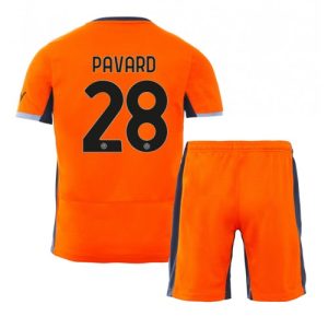 Benjamin Pavard #28 Inter Milan Tredje trøje Børn 2023-2024 Kort ærmer + korte bukser