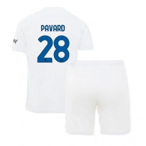 Benjamin Pavard #28 Inter Milan Udebanesæt Børn 2023-2024 hvid Kort ærmer + korte bukser
