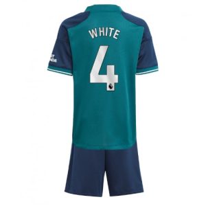 Benjamin White #4 Arsenal Tredje trøje Børn 2023-2024 Kort ærmer + korte bukser
