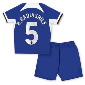 Benoit Badiashile #5 Chelsea Hjemmebanesæt Børn 2023-2024 Kort ærmer + korte bukser