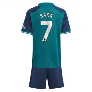 Bukayo Saka #7 Arsenal Tredje trøje Børn 2023-2024 Kort ærmer + korte bukser