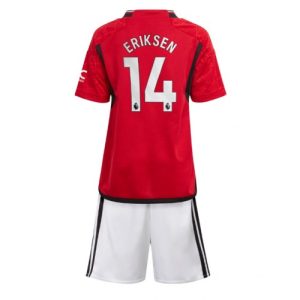 Christian Eriksen #14 Manchester United Hjemmebanesæt Børn 2023-24 Kort ærmer + korte bukser