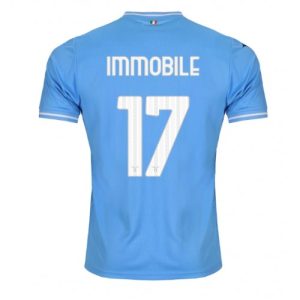 Ciro Immobile #17 Herre Lazio Hjemmebanetrøje 2023-2024 blå Kort ærmer