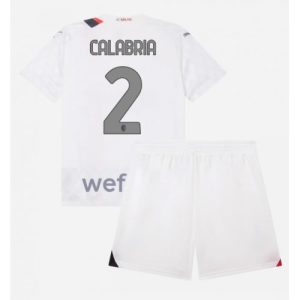 Davide Calabria #2 AC Milan Udebanesæt Børn 2023-24 hvid Kort ærmer + korte bukser