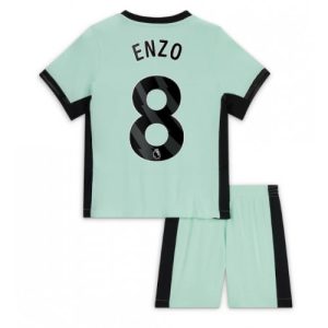 Enzo Fernandez #8 Chelsea Tredje trøje Børn 2023-2024 Kort ærmer + korte bukser