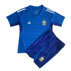 Fodboldtrøjer Danmark Argentina Målmand Udebanesæt Børn VM 2022 Kort ærmer + korte bukser