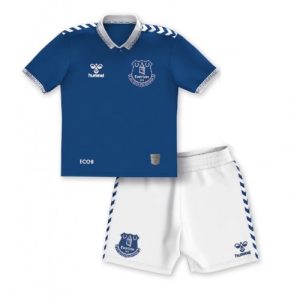 Fodboldtrøjer Danmark Everton Hjemmebanesæt Børn 2023-2024 blå Kort ærmer + hvid korte bukser