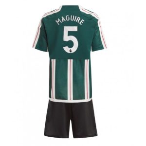 Harry Maguire #5 Manchester United Udebanesæt Børn 2023-24 Kort ærmer + korte bukser