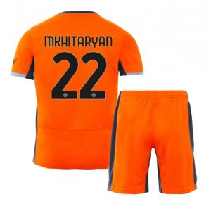 Henrikh Mkhitaryan #22 Inter Milan Tredje trøje Børn 2023-2024 Kort ærmer + korte bukser