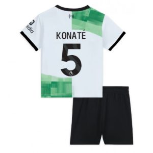Ibrahima Konate #5 Liverpool Udebanesæt Børn 2023-2024 Kort ærmer + korte bukser