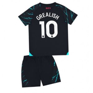 Jack Grealish #10 Manchester City Tredje trøje Børn 2023-2024 Kort ærmer + korte bukser