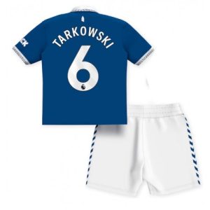 James Tarkowski #6 Everton Hjemmebanesæt Børn 2023-2024 blå Kort ærmer + hvid korte bukser