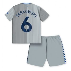 James Tarkowski #6 Everton Tredje trøje Børn 2023-2024 grå Kort ærmer + korte bukser