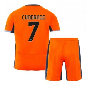 Juan Cuadrado #7 Inter Milan Tredje trøje Børn 2023-2024 Kort ærmer + korte bukser