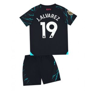 Julian Alvarez #19 Manchester City Tredje trøje Børn 2023-2024 Kort ærmer + korte bukser