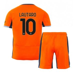 Lautaro Martinez #10 Inter Milan Tredje trøje Børn 2023-2024 Kort ærmer + korte bukser