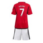 Mason Mount #7 Manchester United Hjemmebanesæt Børn 2023-24 Kort ærmer + korte bukser