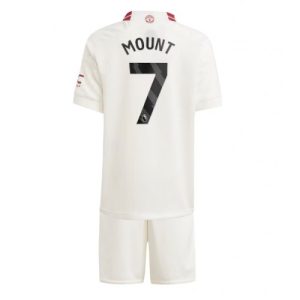 Mason Mount #7 Manchester United Tredje trøje Børn 2023-24 hvid Kort ærmer + korte bukser