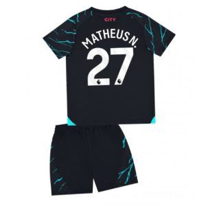 Matheus Nunes #27 Manchester City Tredje trøje Børn 2023-2024 Kort ærmer + korte bukser
