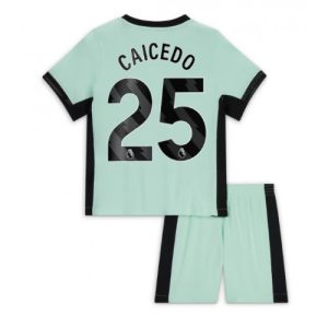 Moises Caicedo #25 Chelsea Tredje trøje Børn 2023-2024 Kort ærmer + korte bukser