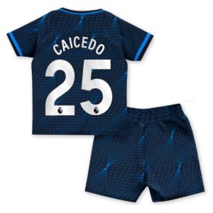 Moises Caicedo #25 Chelsea Udebanesæt Børn 2023-2024 Kort ærmer + korte bukser