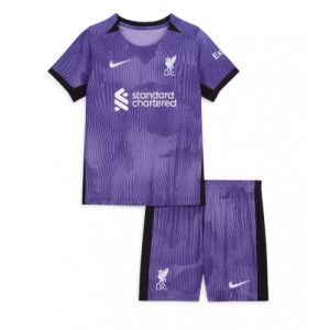 Nye Liverpool Tredje trøje Børn 2023-2024 Kort ærmer + korte bukser