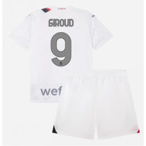 Olivier Giroud #9 AC Milan Udebanesæt Børn 2023-24 hvid Kort ærmer + korte bukser