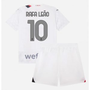 Rafael Leao #10 AC Milan Udebanesæt Børn 2023-24 hvid Kort ærmer + korte bukser