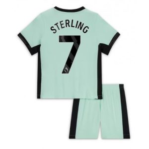 Raheem Sterling #7 Chelsea Tredje trøje Børn 2023-2024 Kort ærmer + korte bukser