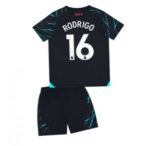 Rodri Hernandez #16 Manchester City Tredje trøje Børn 2023-2024 Kort ærmer + korte bukser