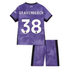 Ryan Gravenberch #38 Liverpool Tredje trøje Børn 2023-2024 Kort ærmer + korte bukser