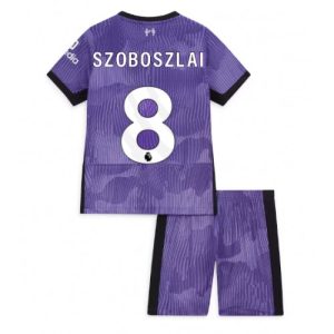 Szoboszlai Dominik #8 Liverpool Tredje trøje Børn 2023-2024 Kort ærmer + korte bukser