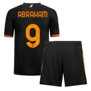 Tammy Abraham #9 AS Roma Tredje trøje Børn 2023-2024 sort Kort ærmer + korte bukser
