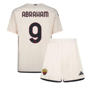 Tammy Abraham #9 AS Roma Udebanesæt Børn 2023-2024 hvid Kort ærmer + korte bukser